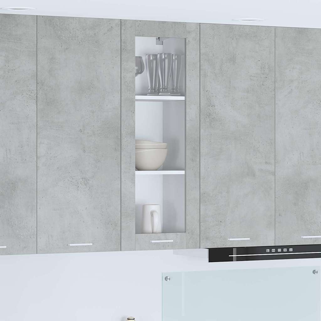 Hængeskab med dør Beton Grå 40 x 31 x 100 cm Konstrueret træ