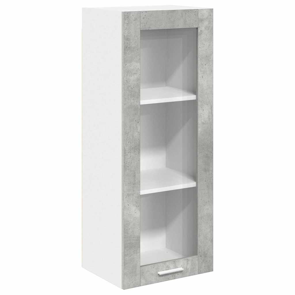 Hængeskab med dør Beton Grå 40 x 31 x 100 cm Konstrueret træ