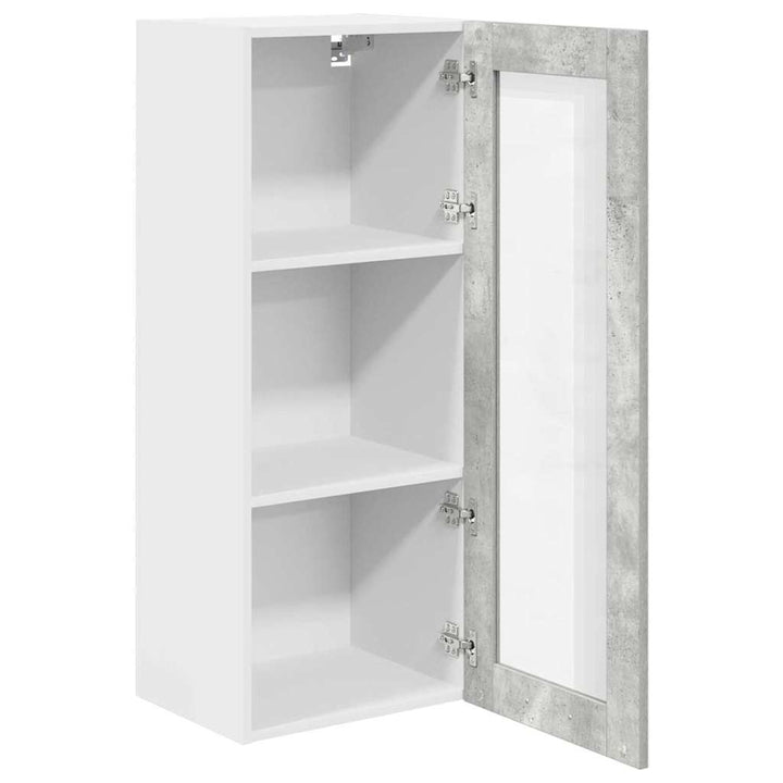 Hængeskab med dør Beton Grå 40 x 31 x 100 cm Konstrueret træ