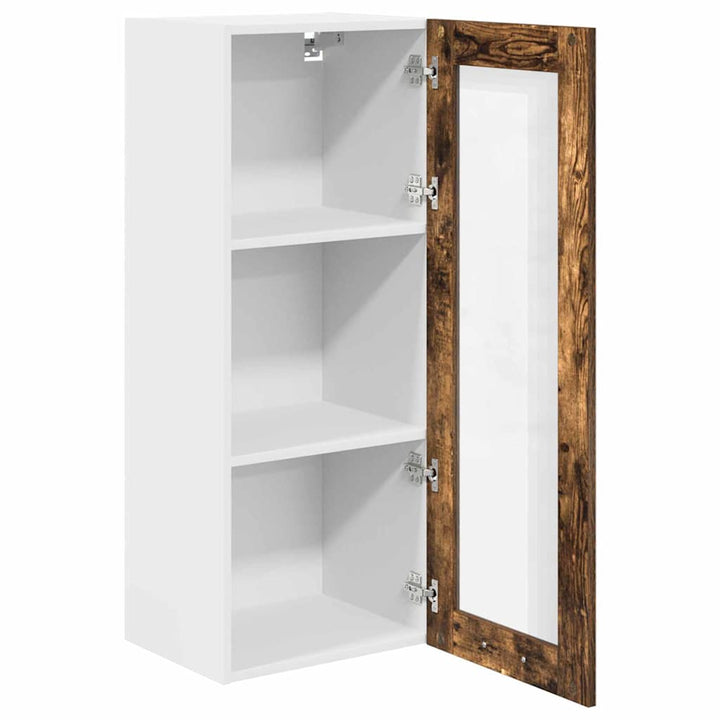 Hængeskab med dør Røget eg 40 x 31 x 100 cm Konstrueret træ