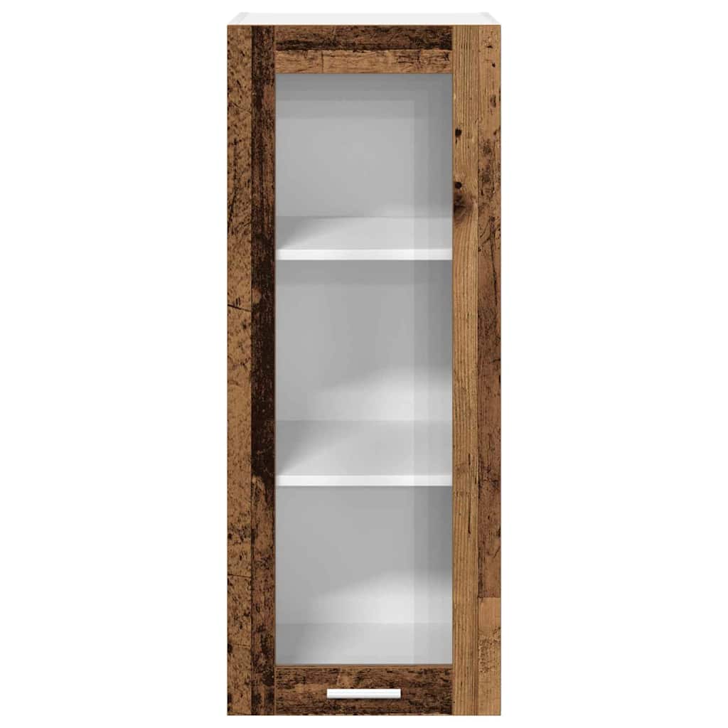 Hængeskab med dør Gammelt træ 40 x 31 x 100 cm Konstrueret træ