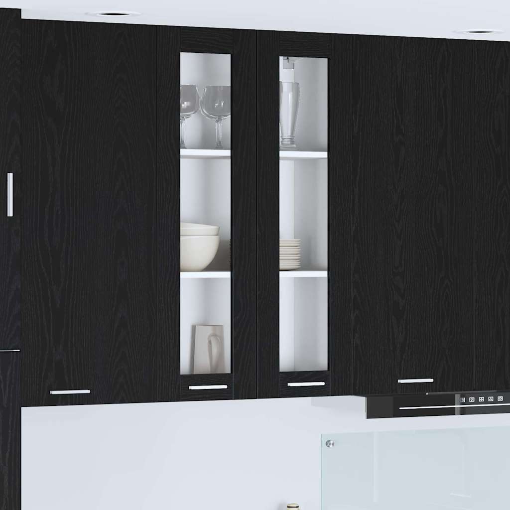Hængeskab Sort eg 60 x 31 x 100 cm Konstrueret træ