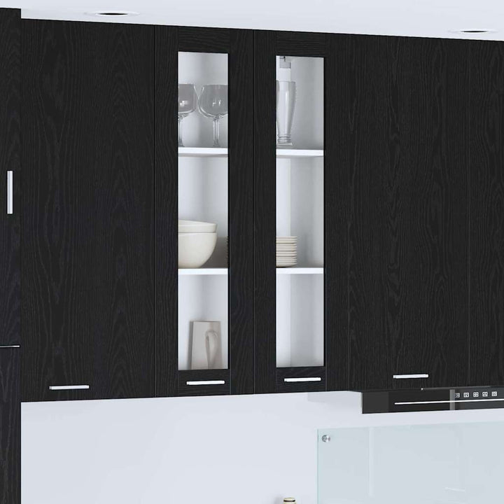 Hængeskab Sort eg 60 x 31 x 100 cm Konstrueret træ