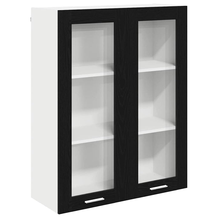Hængeskab Sort eg 80 x 31 x 100 cm Konstrueret træ