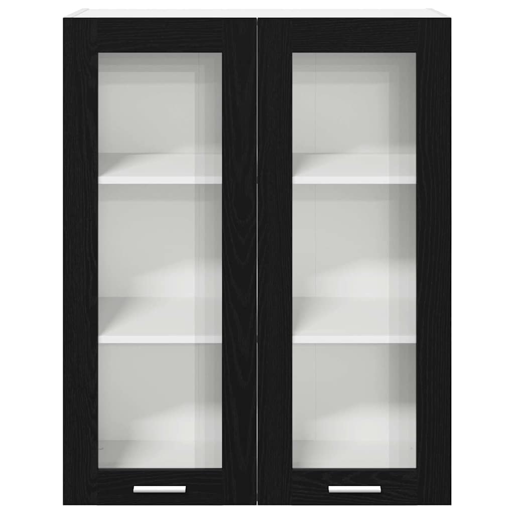 Hængeskab Sort eg 80 x 31 x 100 cm Konstrueret træ