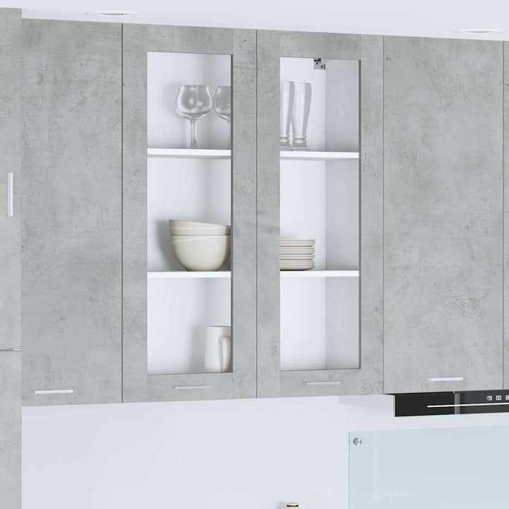 Hængeskab Beton Grå 80 x 31 x 100 cm Konstrueret træ