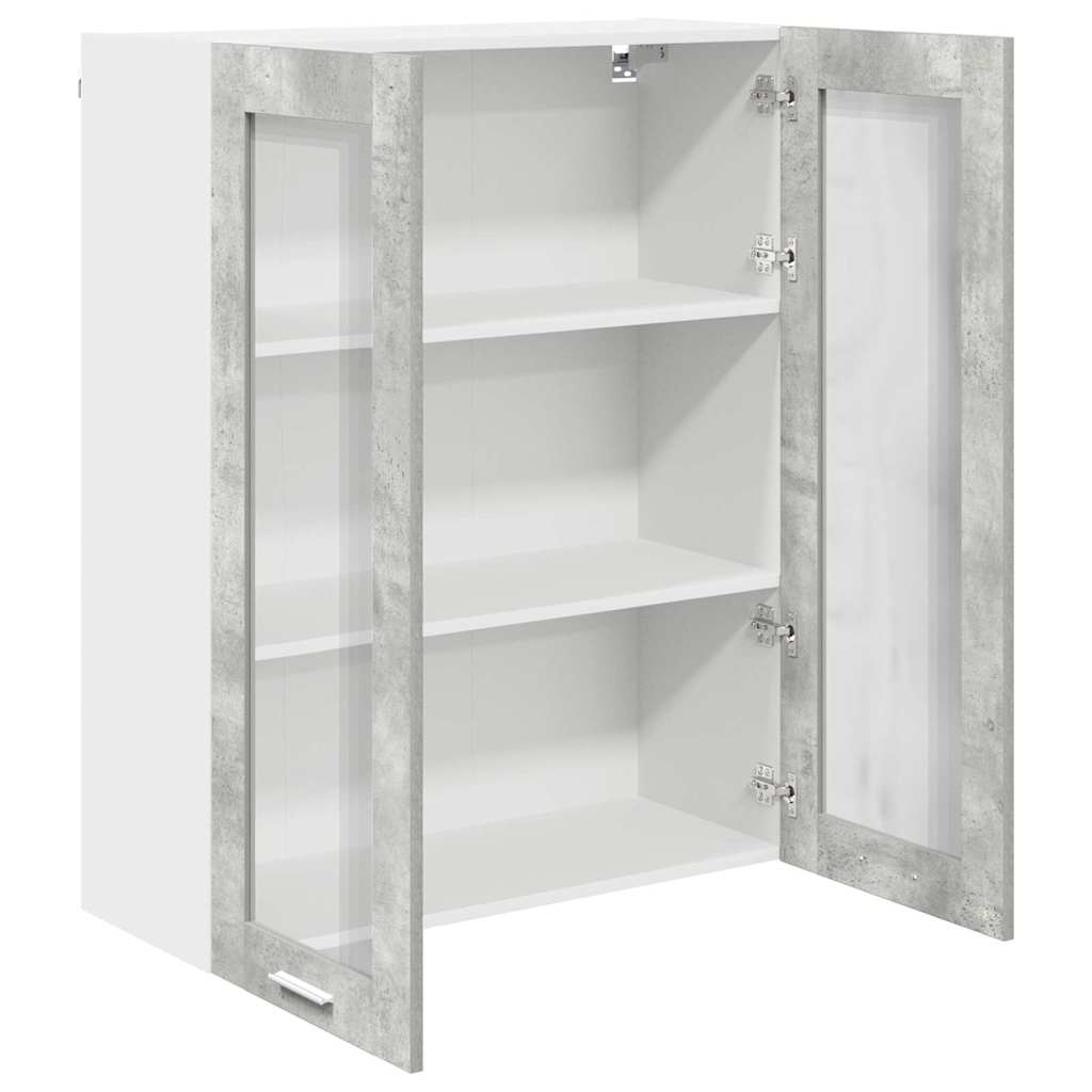 Hængeskab Beton Grå 80 x 31 x 100 cm Konstrueret træ