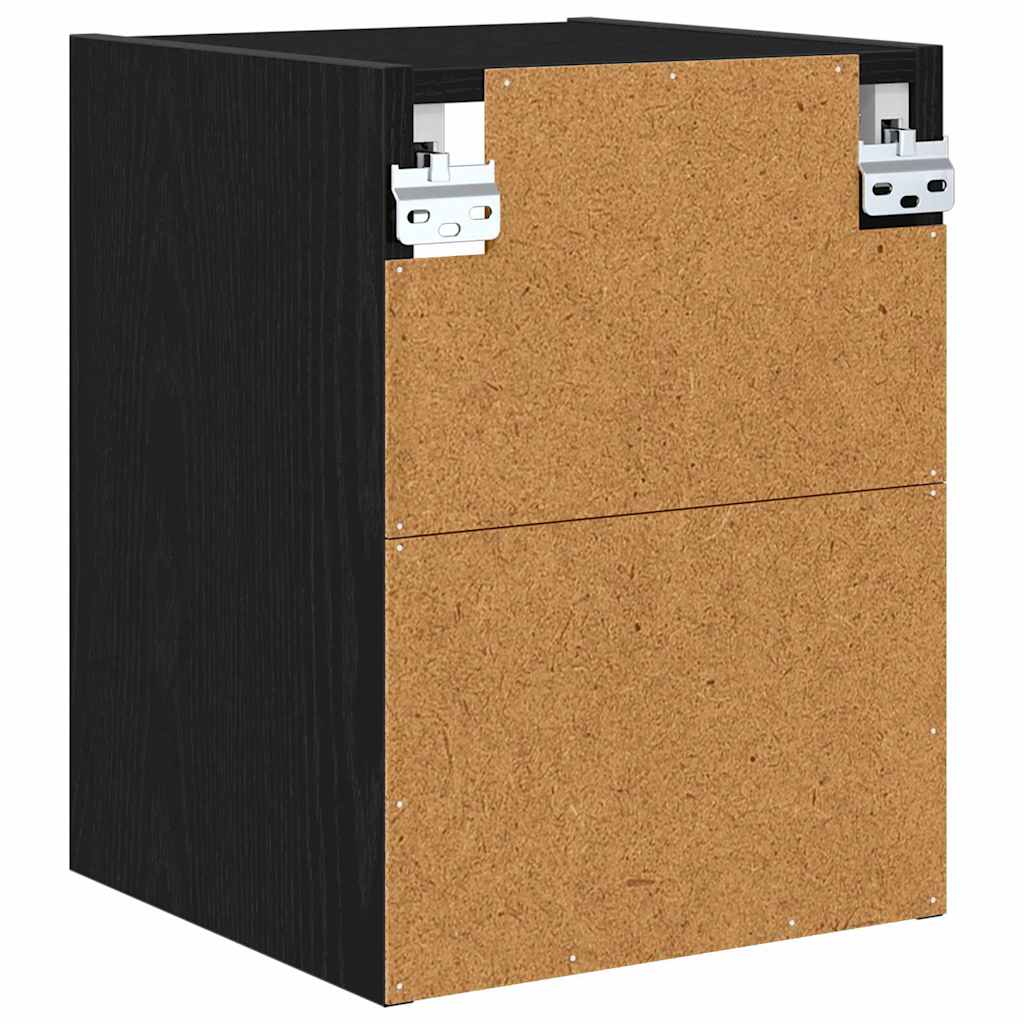 Hængeskab Sort eg 30 x 29,5 x 40 cm Konstrueret træ