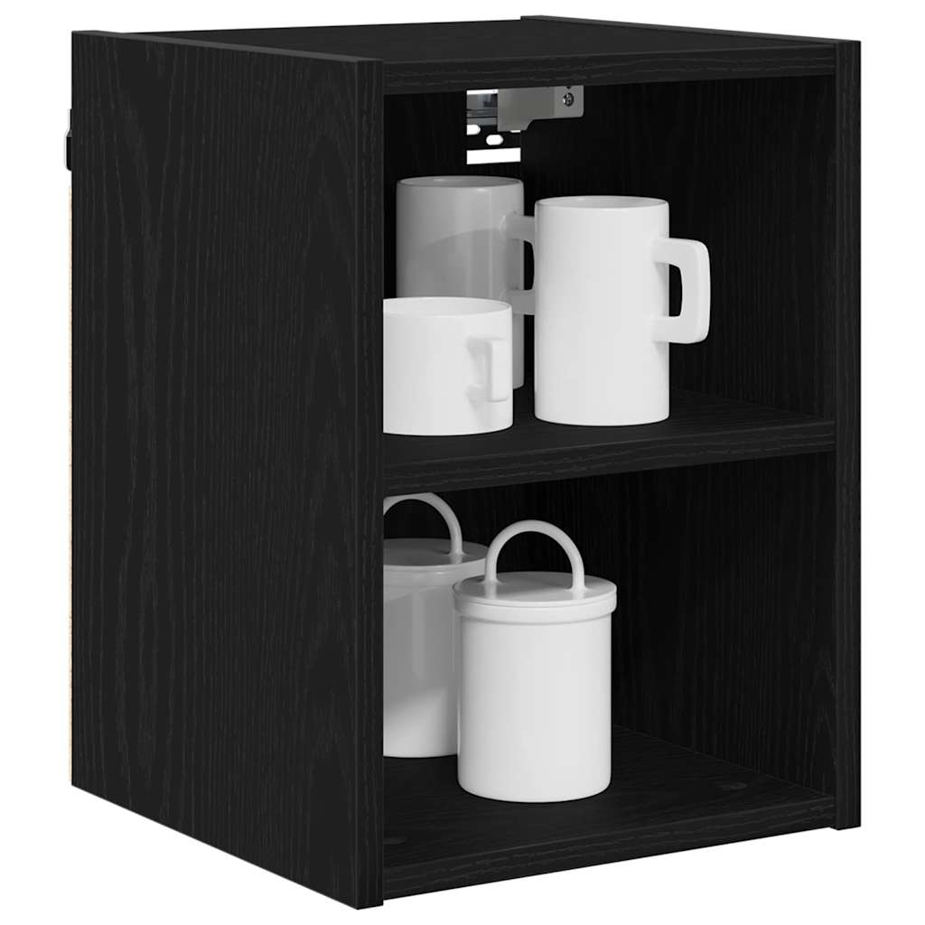 Hængeskab Sort eg 30 x 29,5 x 40 cm Konstrueret træ