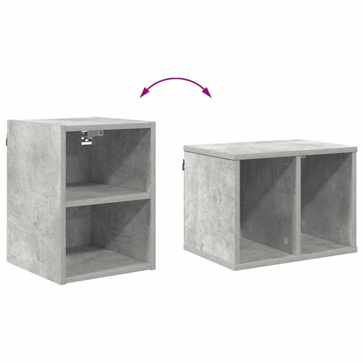 Hængeskab Beton Grå 30 x 29,5 x 40 cm Konstrueret træ