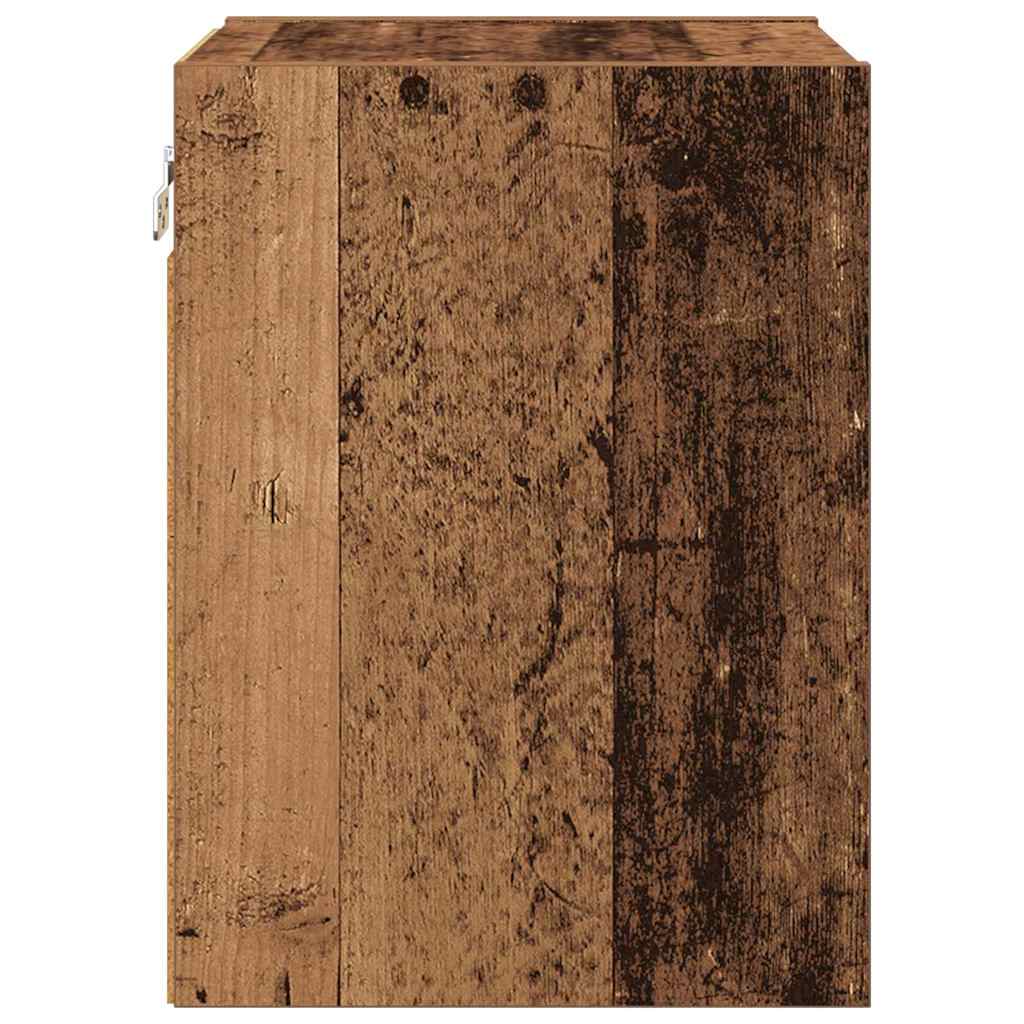 Hængeskab Gammelt træ 30 x 29,5 x 40 cm Konstrueret træ