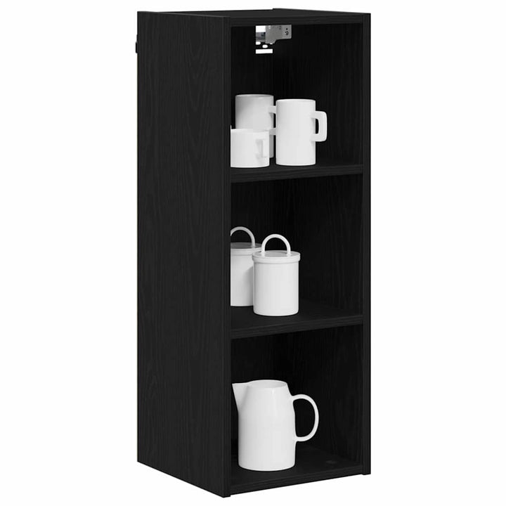 Hængeskab Sort eg 30 x 29,5 x 80 cm Konstrueret træ