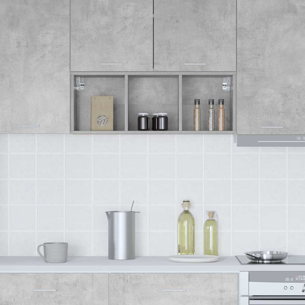 Hængeskab Beton Grå 30 x 29,5 x 80 cm Konstrueret træ