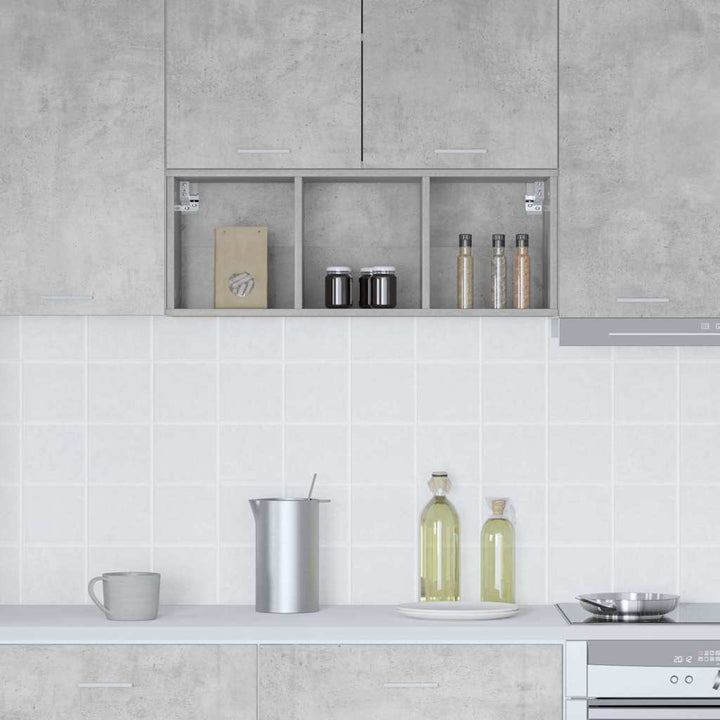 Hængeskab Beton Grå 30 x 29,5 x 80 cm Konstrueret træ
