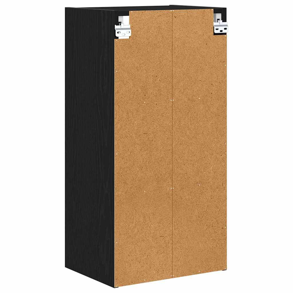 Hængeskab Sort eg 40 x 29,5 x 80 cm Konstrueret træ