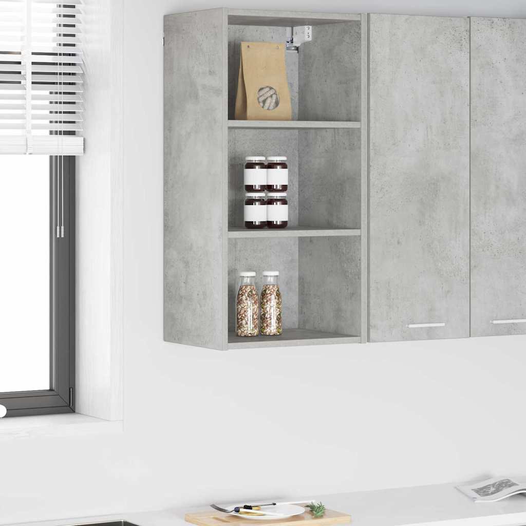 Hængeskab Beton Grå 40 x 29,5 x 80 cm Konstrueret træ