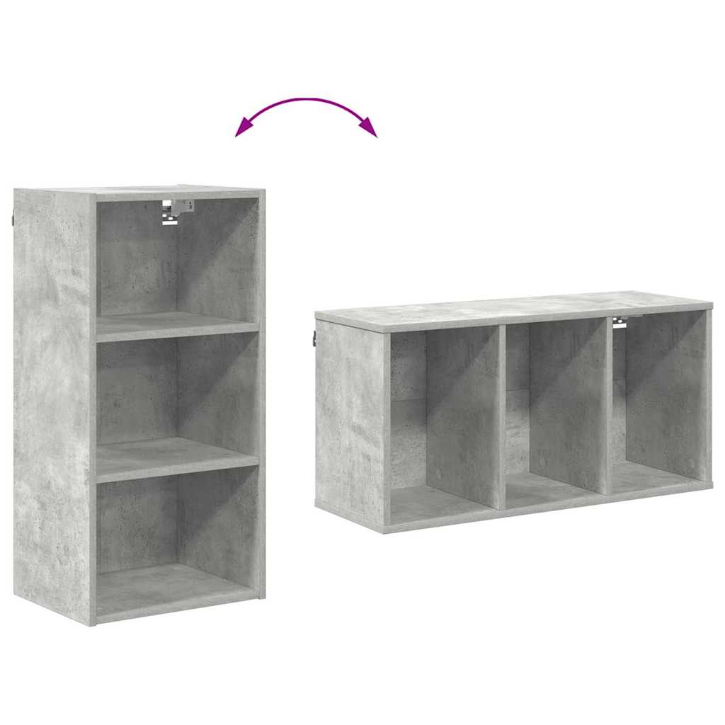 Hængeskab Beton Grå 40 x 29,5 x 80 cm Konstrueret træ