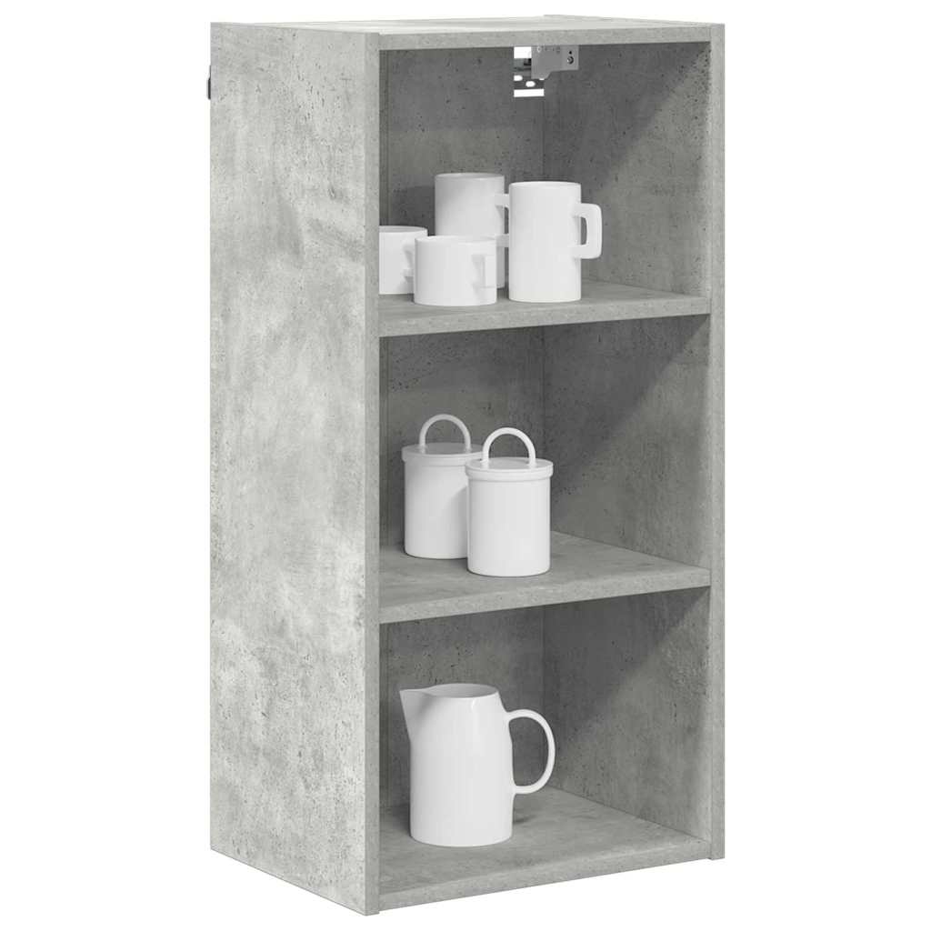Hængeskab Beton Grå 40 x 29,5 x 80 cm Konstrueret træ
