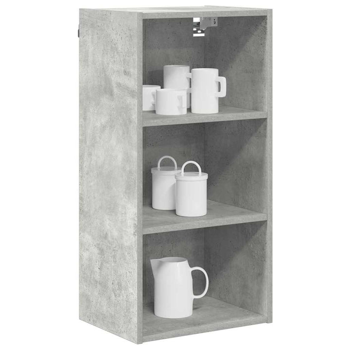 Hængeskab Beton Grå 40 x 29,5 x 80 cm Konstrueret træ