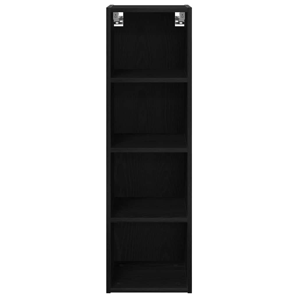 Hængeskab Sort eg 30 x 29,5 x 100 cm Konstrueret træ