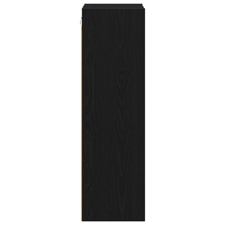 Hængeskab Sort eg 30 x 29,5 x 100 cm Konstrueret træ