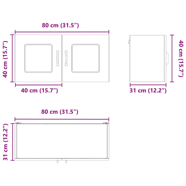 Panel til opvaskemaskine Kalmar Sonoma eg 80 x 31 x 40 cm