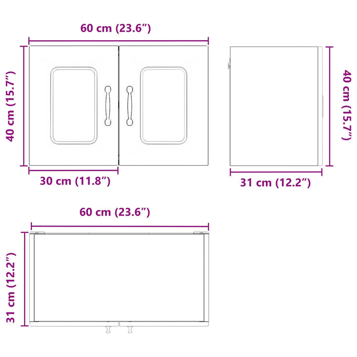 Panel til opvaskemaskine Kalmar 2 pcs Gammelt træ