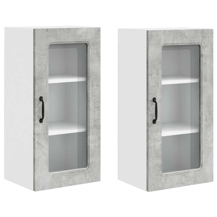 Panel til opvaskemaskine Kalmar 2 pcs Beton Grå 40 x 31 x 80 cm