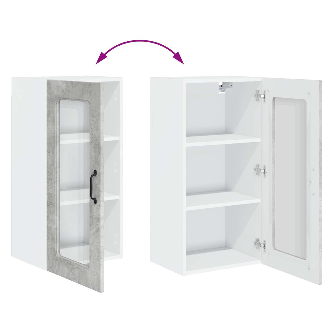 Panel til opvaskemaskine Kalmar 2 pcs Beton Grå 40 x 31 x 80 cm