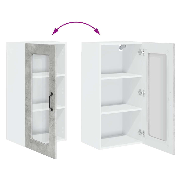 Panel til opvaskemaskine Kalmar 2 pcs Beton Grå 40 x 31 x 80 cm