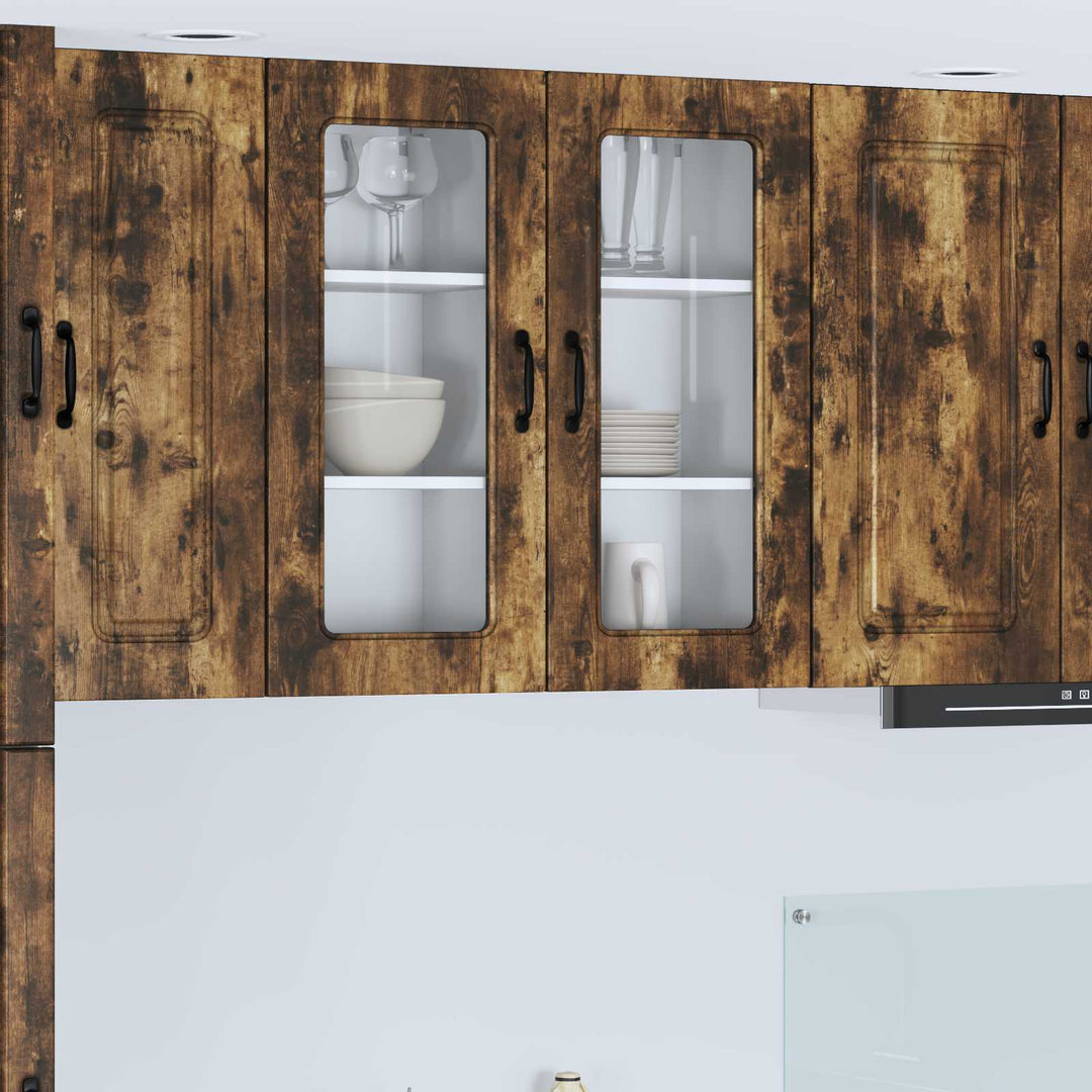 Panel til opvaskemaskine Kalmar 2 pcs Røget eg 40 x 31 x 80 cm