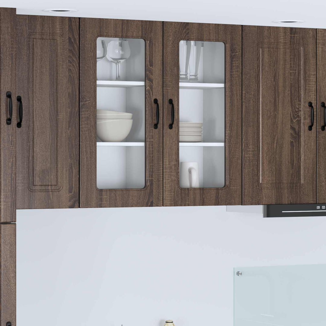 Panel til opvaskemaskine Kalmar 2 pcs Brun eg 40 x 31 x 80 cm