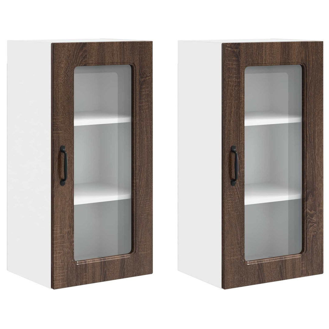 Panel til opvaskemaskine Kalmar 2 pcs Brun eg 40 x 31 x 80 cm