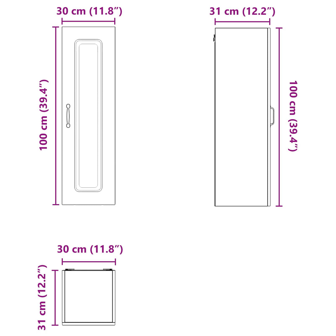 Panel til opvaskemaskine Kalmar Gammelt træ 30 x 31 x 100 cm