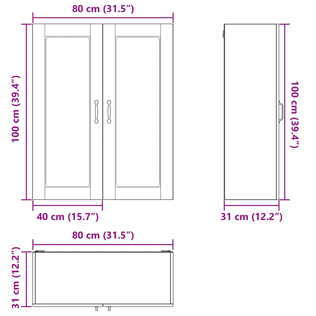 Panel til opvaskemaskine Kalmar Hvid 80 x 31 x 100 cm