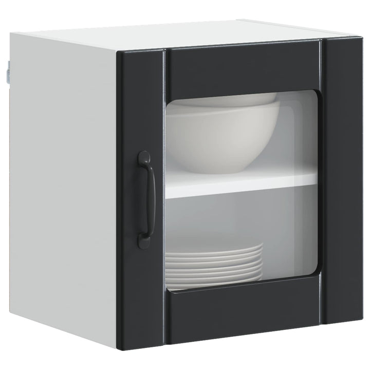 Væglågskab LUCCA 2 pcs Sort 40 x 31 x 40 cm Konstrueret træ