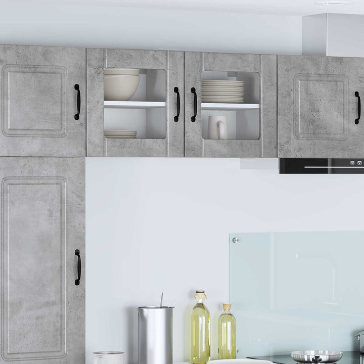 Væglågskab LUCCA 2 pcs Betongrå 40 x 31 x 40 cm Konstrueret træ
