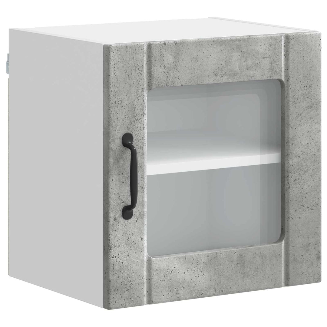 Væglågskab LUCCA 2 pcs Betongrå 40 x 31 x 40 cm Konstrueret træ