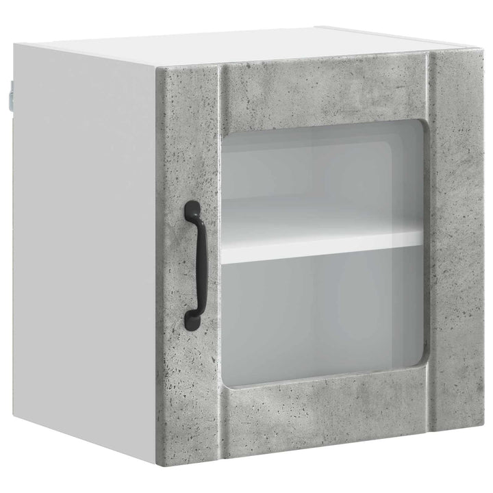 Væglågskab LUCCA 2 pcs Betongrå 40 x 31 x 40 cm Konstrueret træ