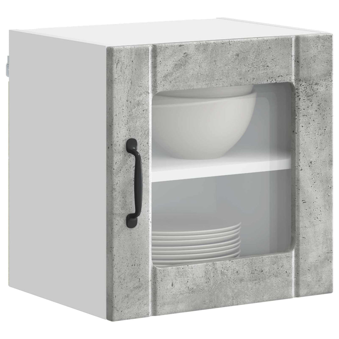 Væglågskab LUCCA 2 pcs Betongrå 40 x 31 x 40 cm Konstrueret træ