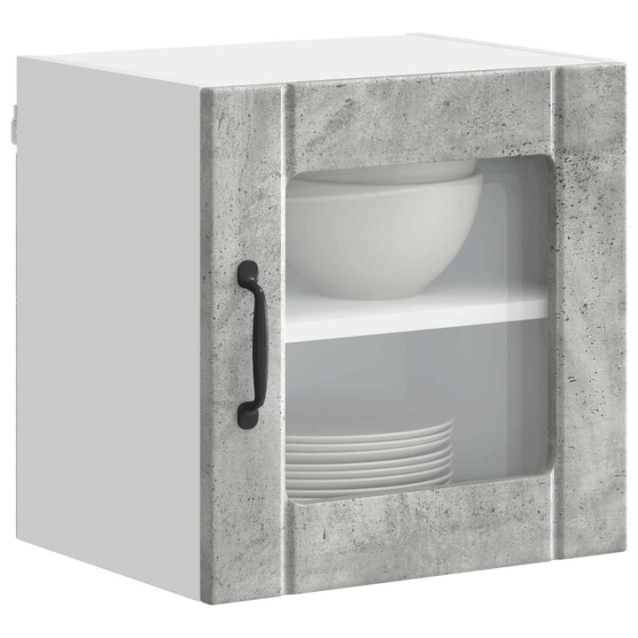 Væglågskab LUCCA 2 pcs Betongrå 40 x 31 x 40 cm Konstrueret træ