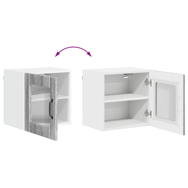 Væglågskab LUCCA 2 pcs Grå sonoma-eg 40 x 31 x 40 cm