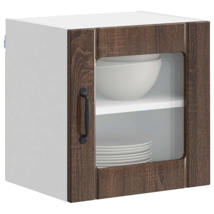 Væglågskab LUCCA 2 pcs Brunt eg 40 x 31 x 40 cm Konstrueret træ