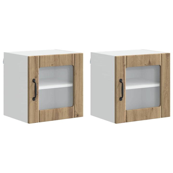 Væglågskab LUCCA 2 pcs Artisan-eg Konstrueret træ