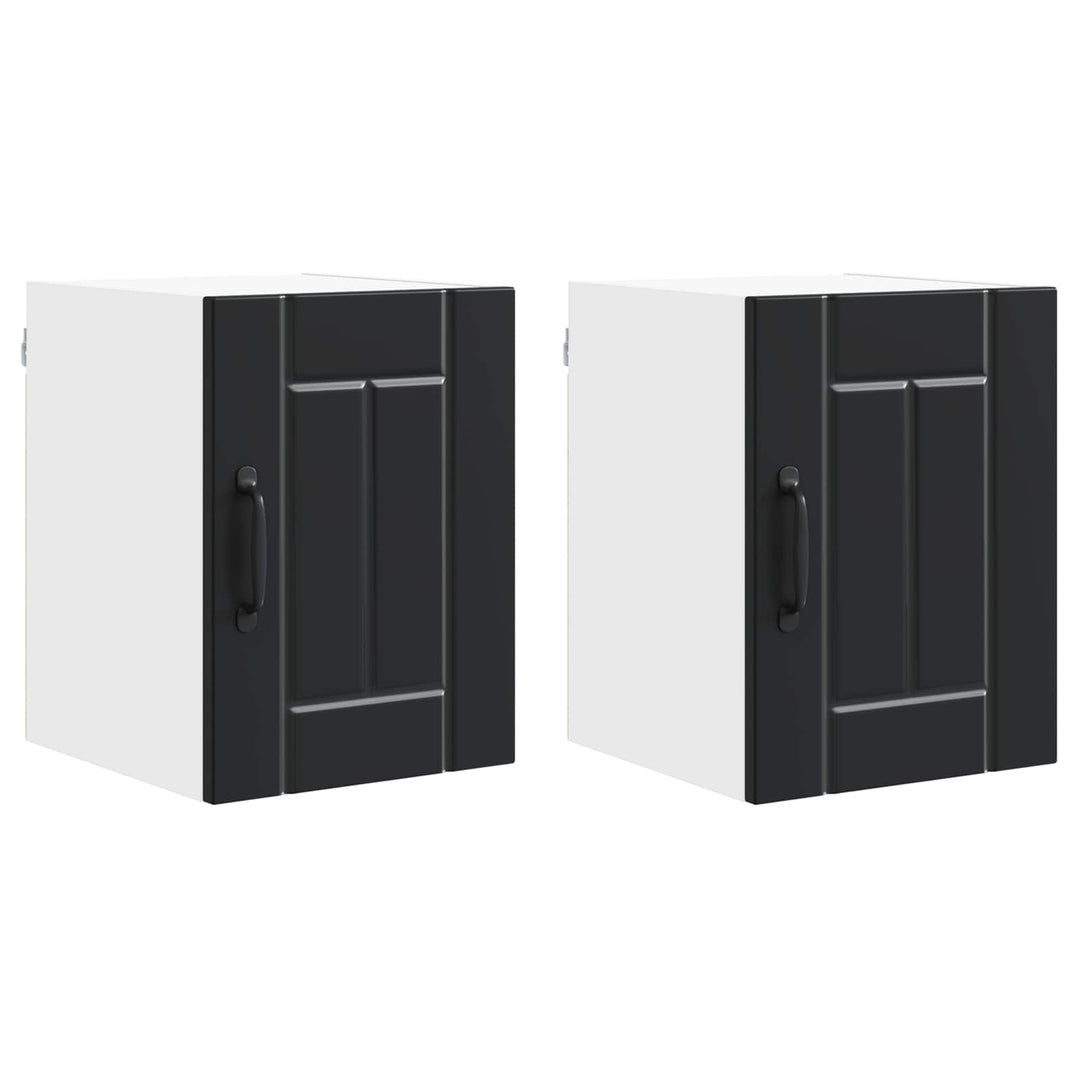 Vægskab LUCCA 2 pcs Sort 30 x 31 x 40 cm Konstrueret træ