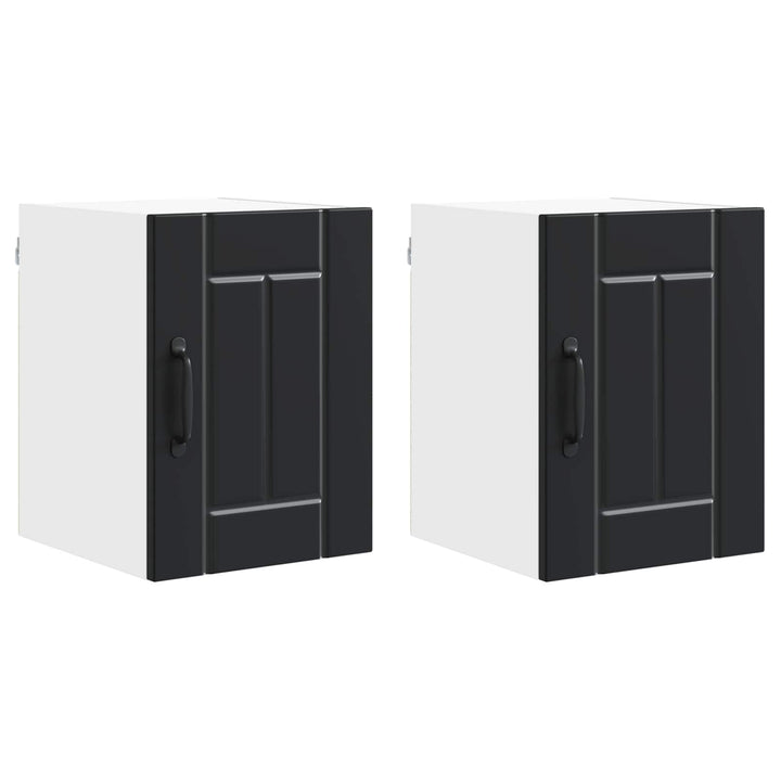 Vægskab LUCCA 2 pcs Sort 30 x 31 x 40 cm Konstrueret træ