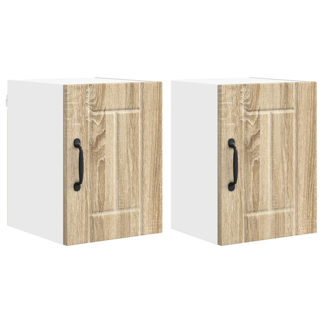 Vægskab LUCCA 2 pcs Sonoma-eg 30 x 31 x 40 cm Konstrueret træ