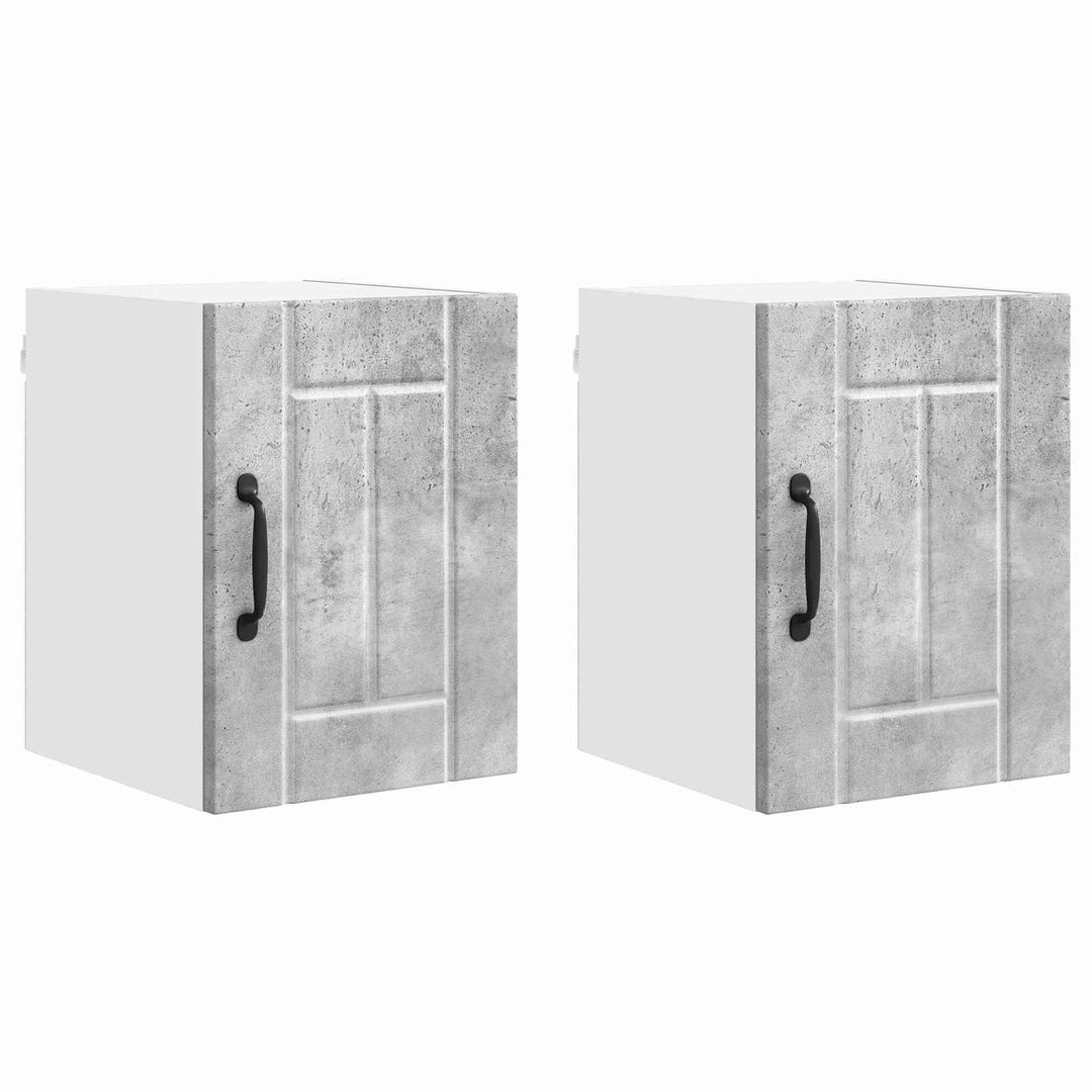 Vægskab LUCCA 2 pcs Betongrå 30 x 31 x 40 cm Konstrueret træ
