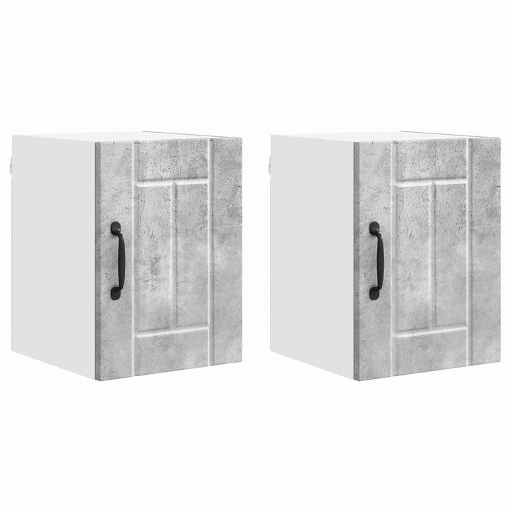Vægskab LUCCA 2 pcs Betongrå 30 x 31 x 40 cm Konstrueret træ
