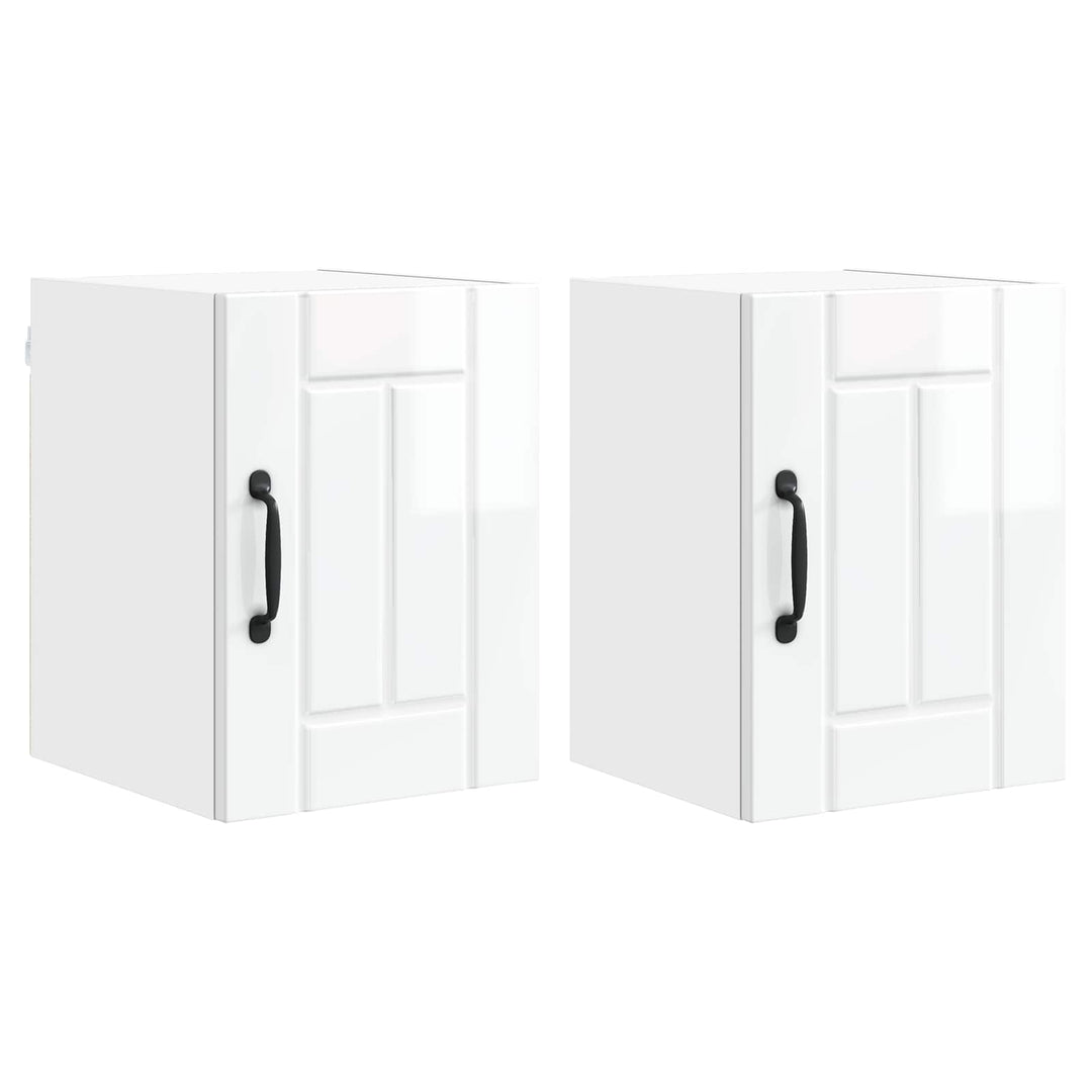 Vægskab LUCCA 2 pcs Hvid højglans 30 x 31 x 40 cm
